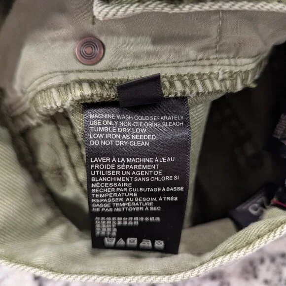 BDG High-Rise Cheeky Shorts 25 Green Frayed Hem - Picture 6 of 8